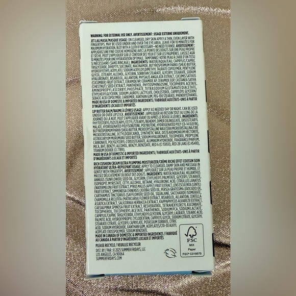 Summer Fridays lip butter balm and jet lag mask Sephora beauty insider set. 💕 - Picture 3 of 4